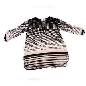 Cato Black and White Dotted Blouse